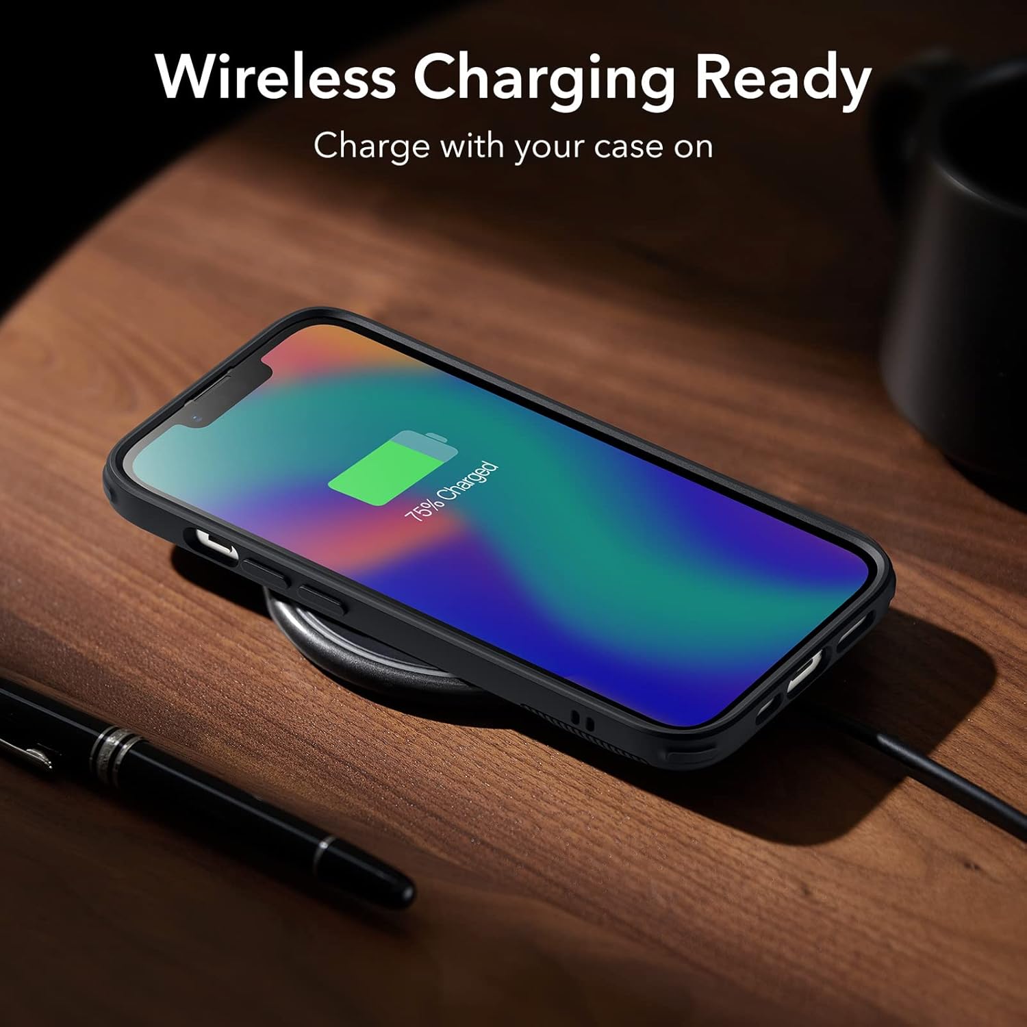 Protect for iPhone 14 Cover with Adjustable Stand, Military-Grade Drop Protection, 3 Stand Modes, TPU, Supports Wireless Charging, Boost Slim Patented Metal Kickstand Phone Back Case