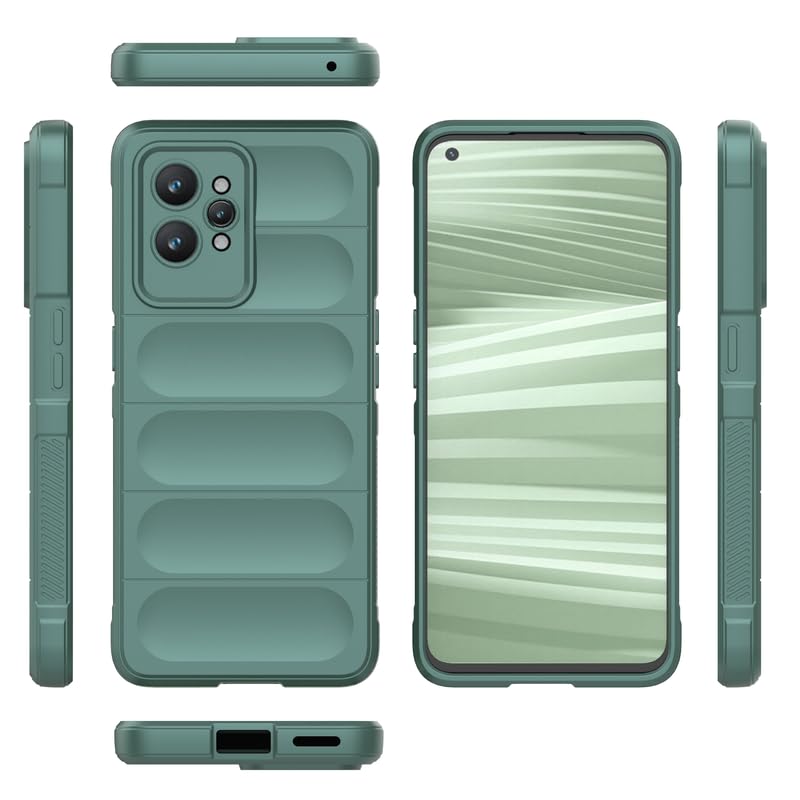 Protect Liquid Silicon Back Cover Case for Realme GT 2 Pro 5G, Shockproof Military Grade Protection with Micro-Fibre Inner Side, Built-in Anti-Slip Grip