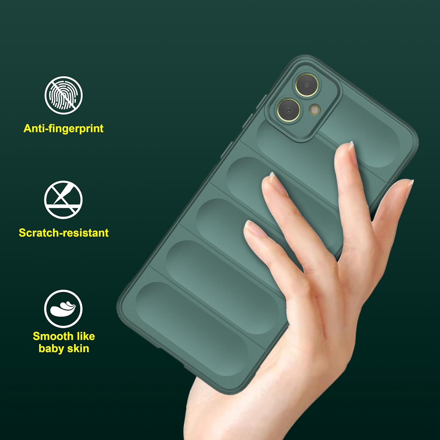 Protect Back Case Compatible for Samsung Galaxy M05 Back Case Cover | Liquid Silicon Case