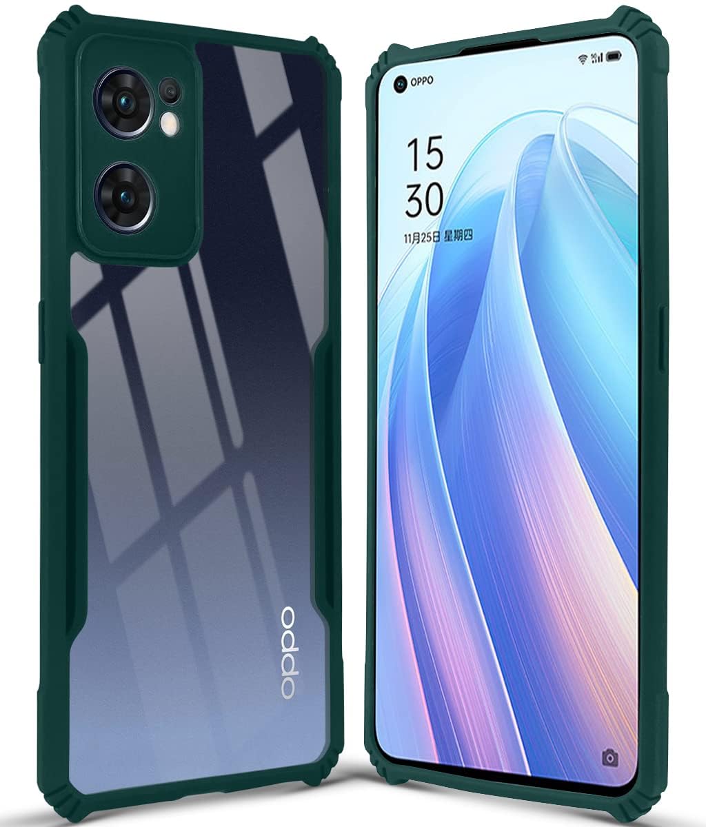 Protect Cover Case for Oppo Reno7 5G | Reno 7 5G (Shockproof with Polycarbonate Clear Panel