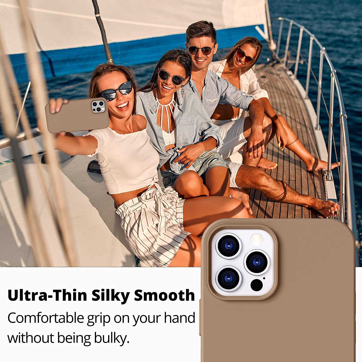 Protect Microfiber Candy Case Compatible for iPhone 13 Shockproof Slim Back Cover Liquid Silicone Case