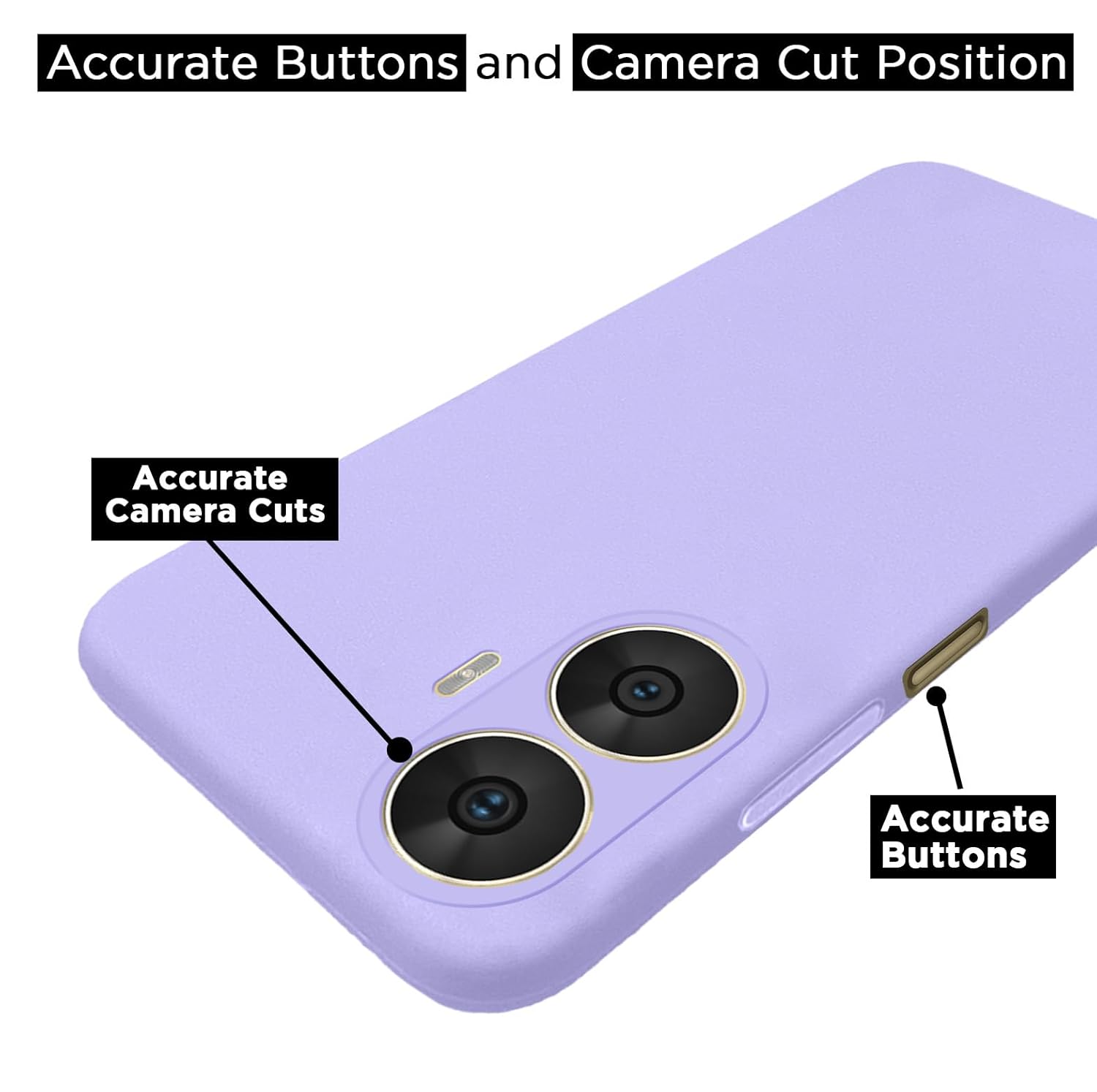 Protect Back Cover Soft Matte Liquid Silicone TPU | Camera Protection | Shockproof Slim Back Case for Realme C55