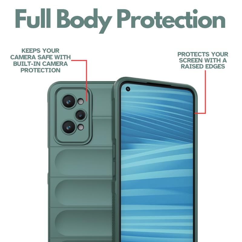 Protect Liquid Silicon Back Cover Case for Realme GT 2 Pro 5G, Shockproof Military Grade Protection with Micro-Fibre Inner Side, Built-in Anti-Slip Grip