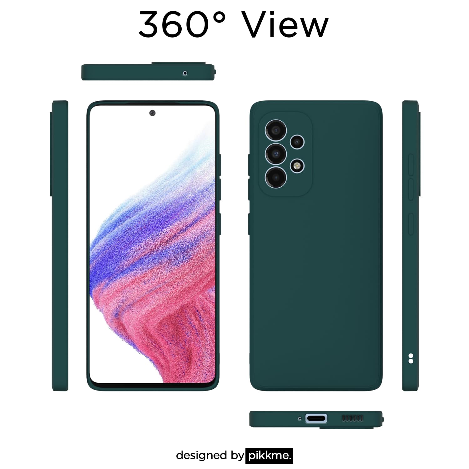 Protect Samsung Galaxy A53 5G Back Cover Soft Matte Liquid Silicone TPU | Camera Protection | Shockproof Slim Back Case for Samsung Galaxy A53 5G