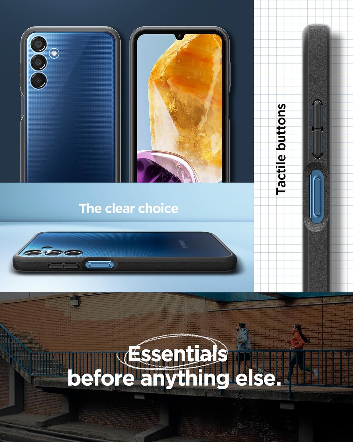 Spigen Essential Sand Crystal Back Cover Case Compatible with Samsung Galaxy M15 5G