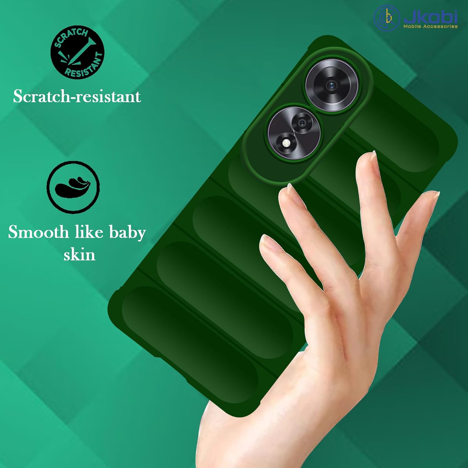 Protect Back Cover Case for Oppo A60 (Matte Liquid Silicone | Micro-Fiber Cloth Inside | Camera Protection | Shockproof