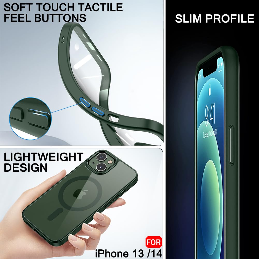 Protect Ultra-Hybrid Back Cover Case for iPhone 14 Compatible with MagSafe | Camera Protection | Crystal Clear Transparent Back Cover