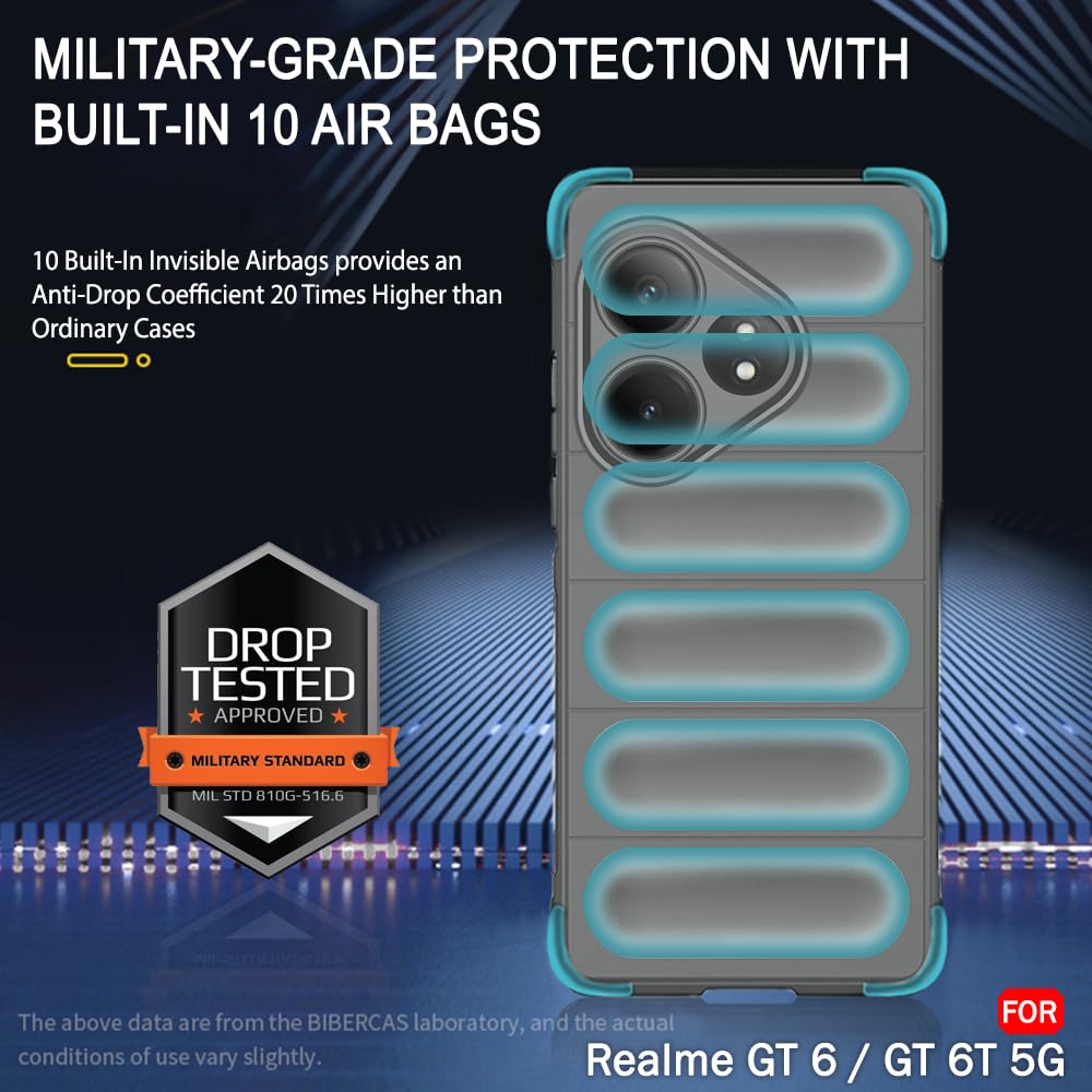 Protect Liquid Silicon Back Cover Case for Realme GT 6 / GT 6T 5G | Shockproof Military Grade Protection | Micro-Fibre Cloth On Inner Side | Anti-Slip Grip Realme GT 6T 5G Back Case