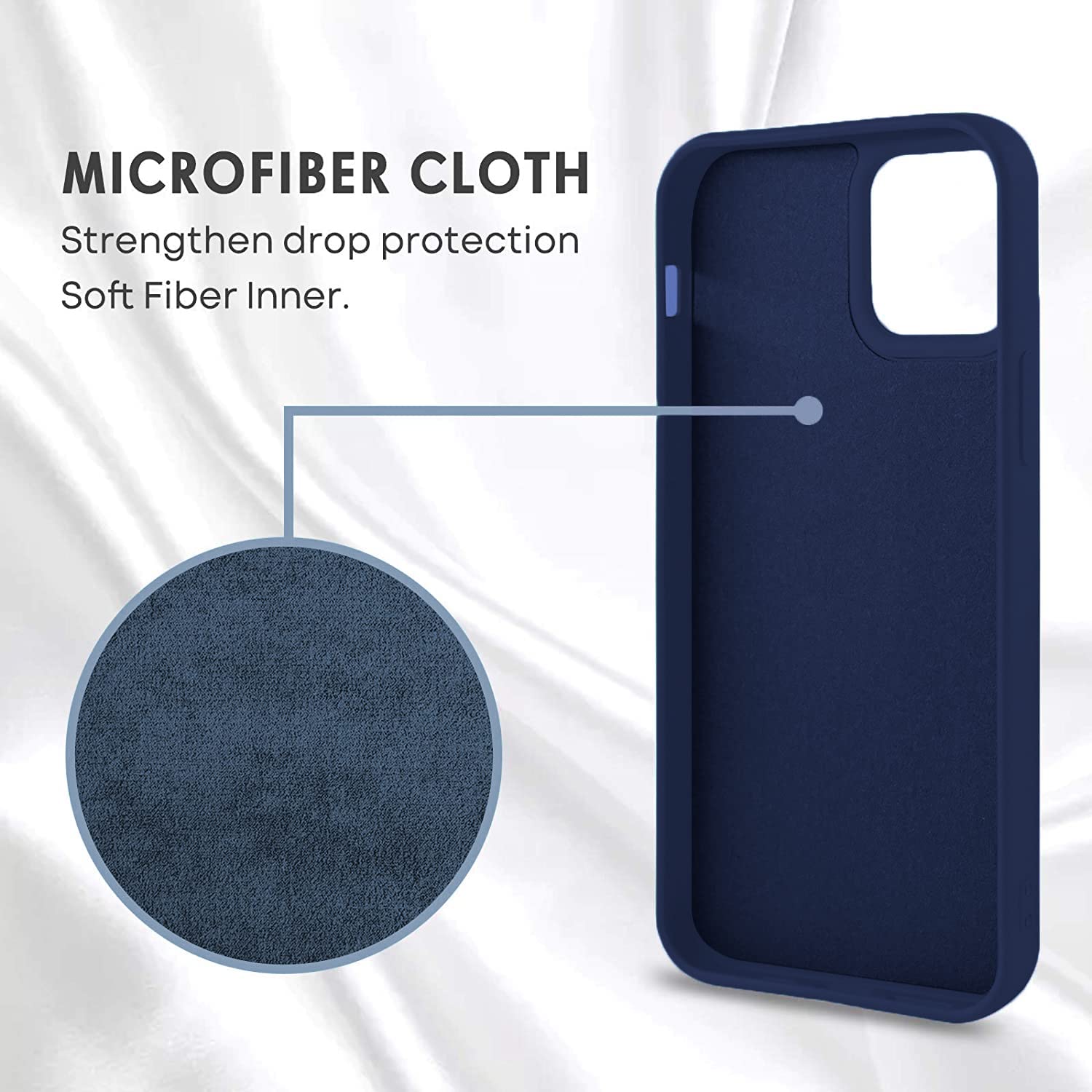 Protect Microfiber Candy Case Compatible for iPhone 13 Shockproof Slim Back Cover Liquid Silicone Case