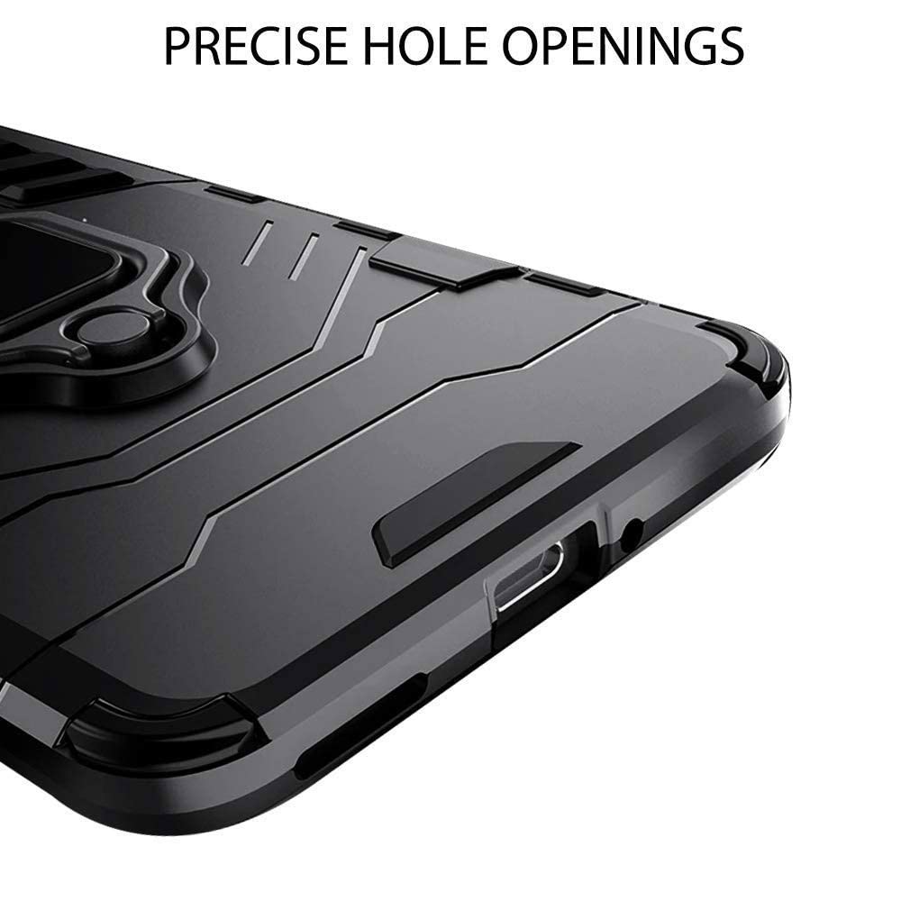 Protect Tough Armor OnePlus Nord 2T 5G Bumper Back Case Cover | Ring Holder & Kickstand in-Built | 360 Degree Protection Back Case