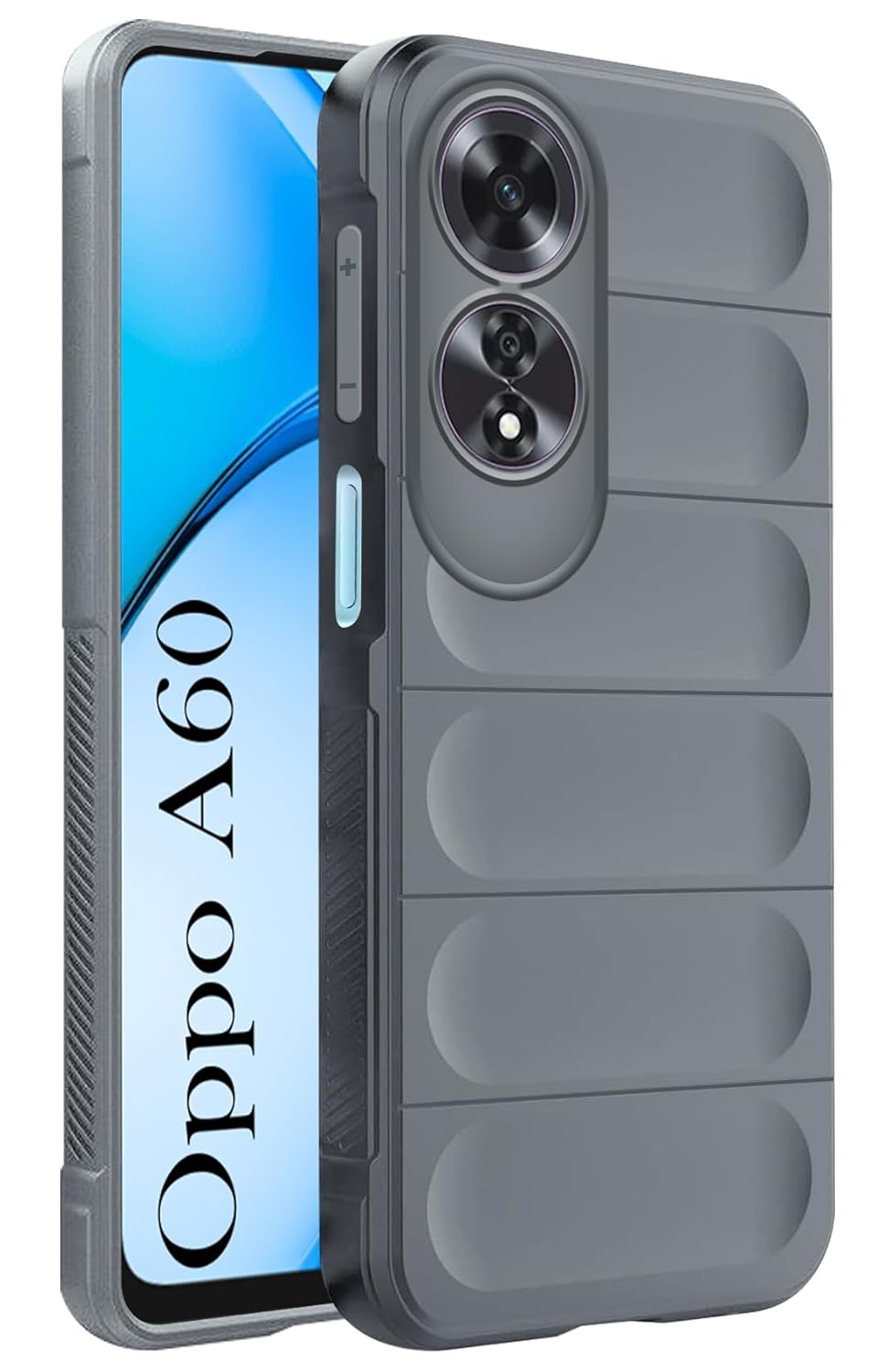 Protect Back Cover Case for Oppo A60 (Matte Liquid Silicone | Micro-Fiber Cloth Inside | Camera Protection | Shockproof
