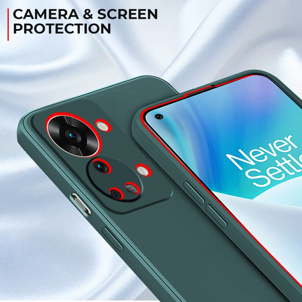 Protect Back Cover for OnePlus Nord 2T 5G Back Cover Camera Protection Soft Silicone Protective Back Cover Designed for OnePlus Nord 2T 5G