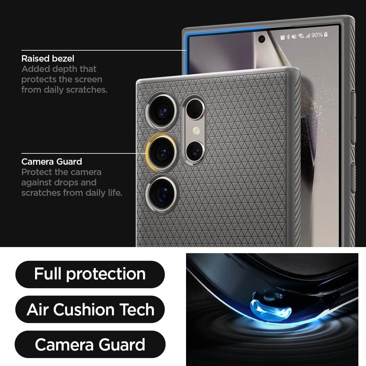 Spigen Liquid Air Back Cover Case Compatible with Galaxy S24 Ultra