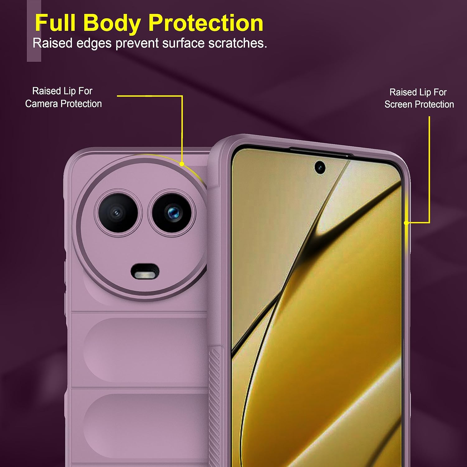 Portect Back Case Cover for Realme C67 5G | Liquid Silicon Case for Realme C67 5G with Camera Protection