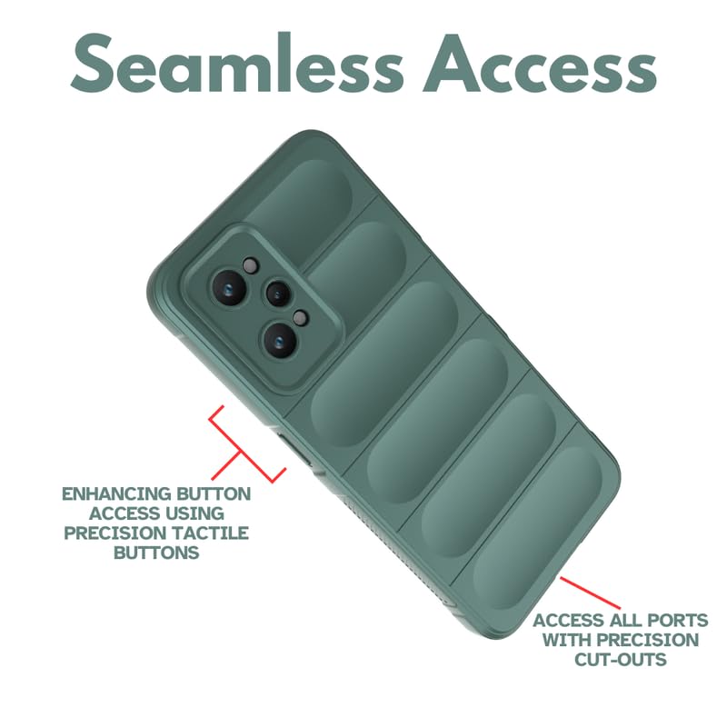 Protect Liquid Silicon Back Cover Case for Realme GT 2 Pro 5G, Shockproof Military Grade Protection with Micro-Fibre Inner Side, Built-in Anti-Slip Grip