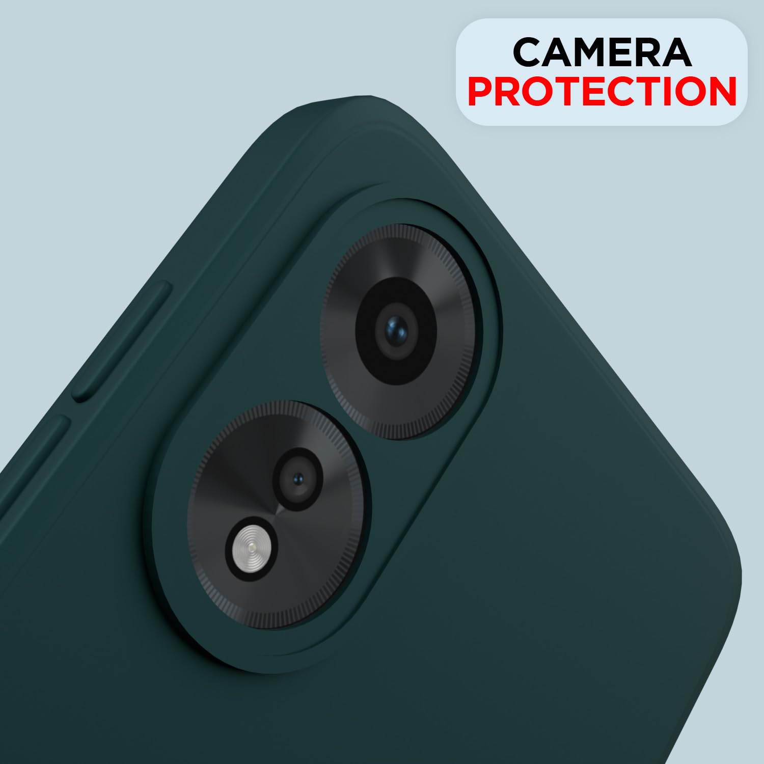 Protect Oppo A38 4G / Oppo A18 4G Back Cover Camera Protection Shockproof Soft Matte Silicone Back Case