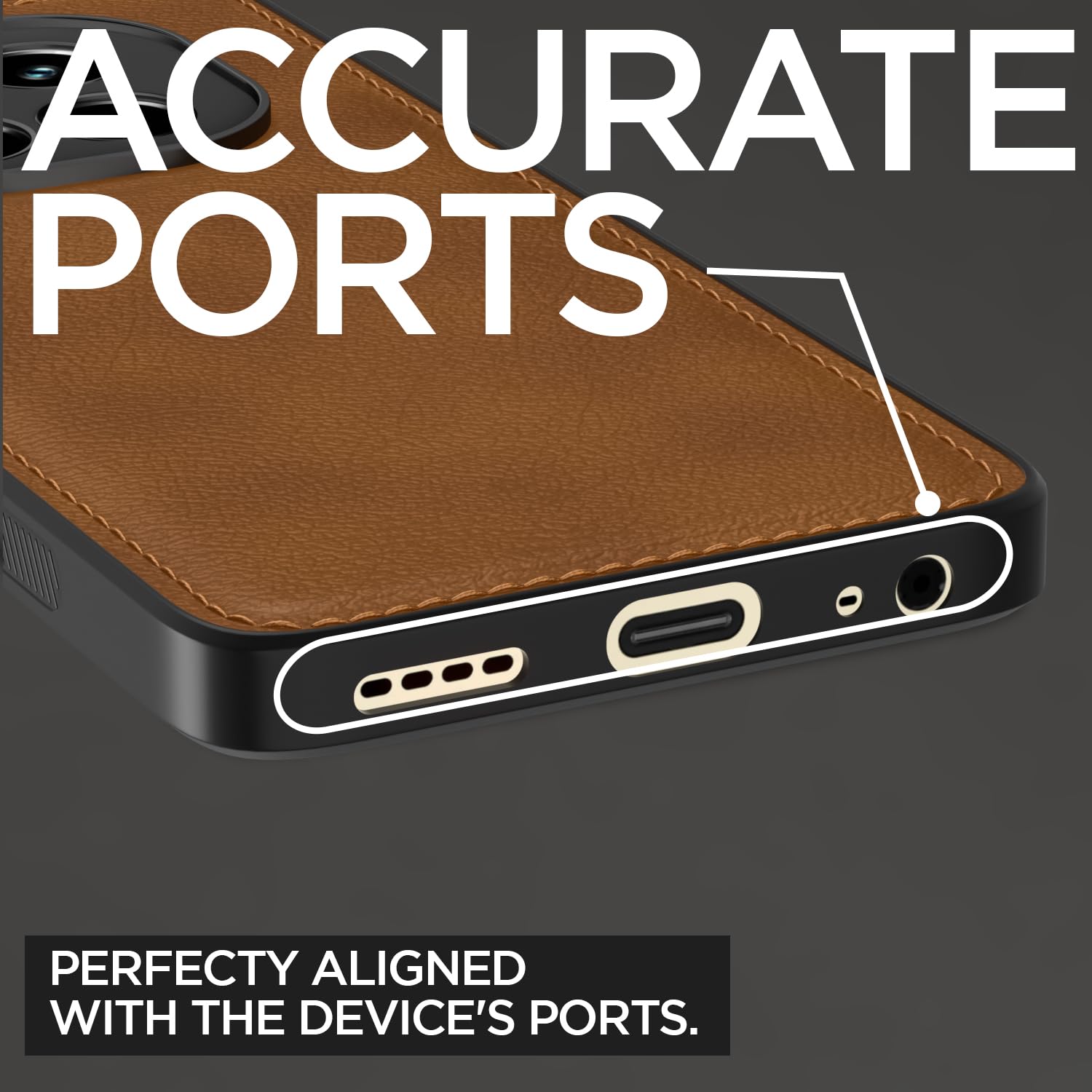 Protect Flexible Pu Leather | Full Camera Protection | Raised Edges | Super Soft-Touch | Bumper Case for Realme C63 5G
