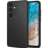 Protect Sleek Back Cover Case for Samsung Galaxy M35 5G | Slim Fit Protective Design | Ultra Matte Finish | Camera Protection Bump | Soft Silicon Back Cover