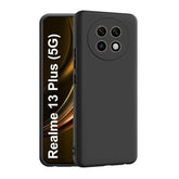 Protect Realme 13 Plus (5G) Back Cover | Camera Bump Protection & Inner Velvet Fabric Lining | Ultra Slim Matte Soft Rubberised Case Cover