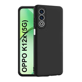 Protect Oppo K12x (5G) Back Cover | Camera Bump Protection & Inner Velvet Fabric Lining | Ultra Slim Matte Soft Rubberised Case Cover