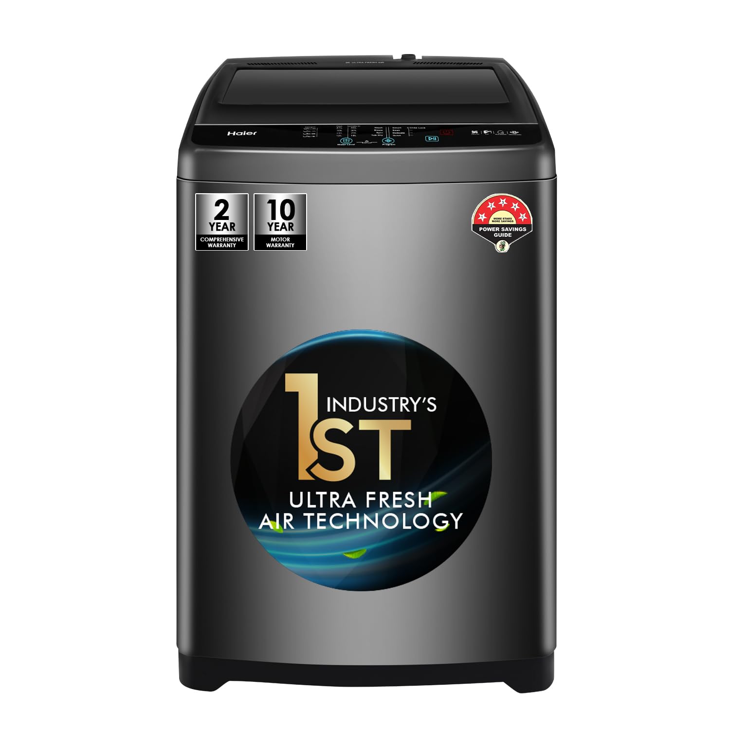 Haier 6.5 Kg, 5 Star, Oceanus Wave Technology Toughened Glass Fully Automatic Top Loading Washing Machine