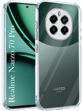 Protect Back Cover for Realme Narzo 70 Pro (Silicone Clear Shockproof Case with Camera Protection | Soft and Flexible | Transparent