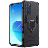 Protect Tough Armor Oppo Reno 6 Pro 5G Bumper Back Case Cover | Ring Holder & Kickstand in-Built | 360 Degree Protection Back Case Cover