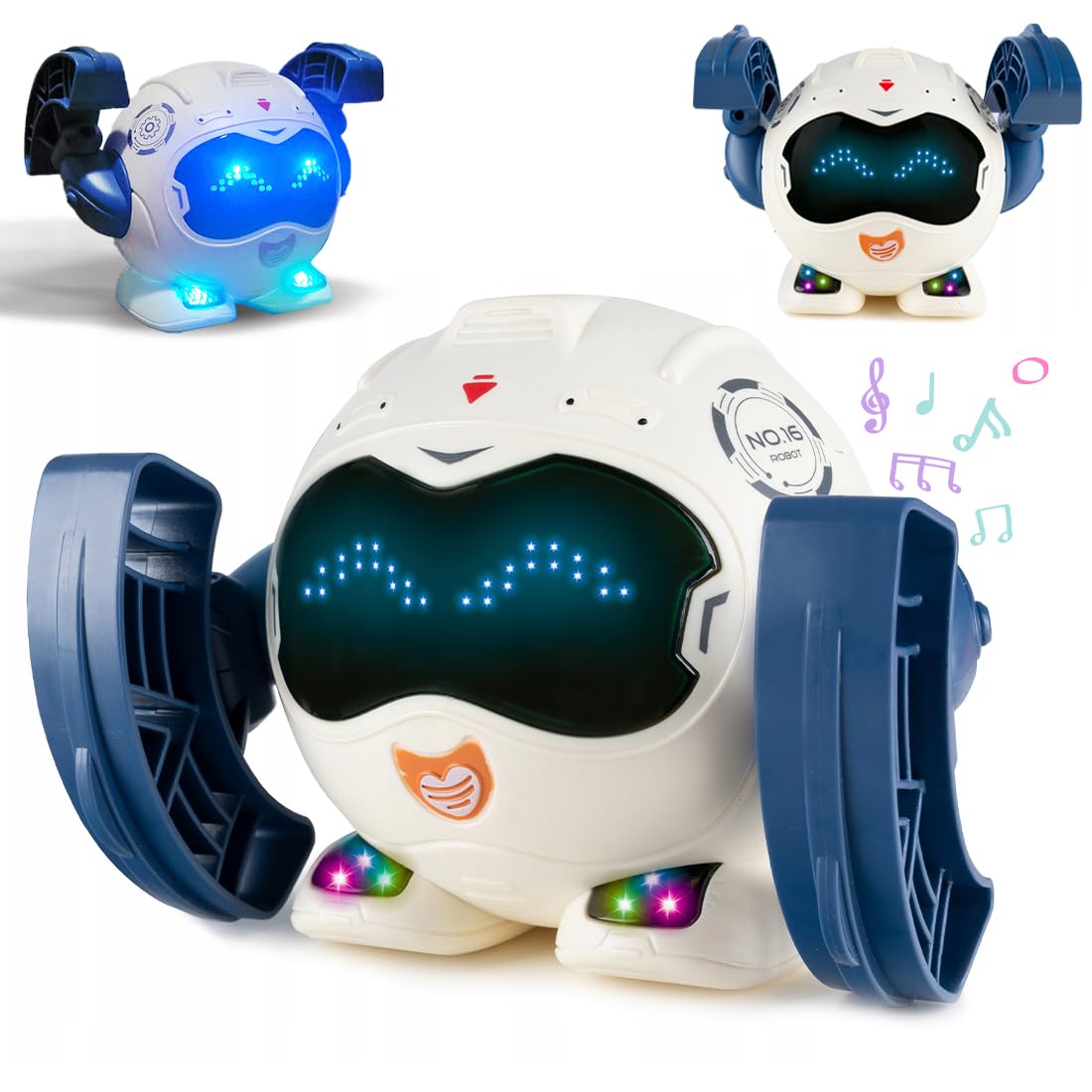 Wembley Tumbling Rolling Robot Toy for Kids Baby 2 3 4 5+ Clap to Dance Rotates