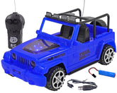 Toyshine 1:18 RC Scale Remote Control Rechargeable Wireless Toy Jeep with Lights