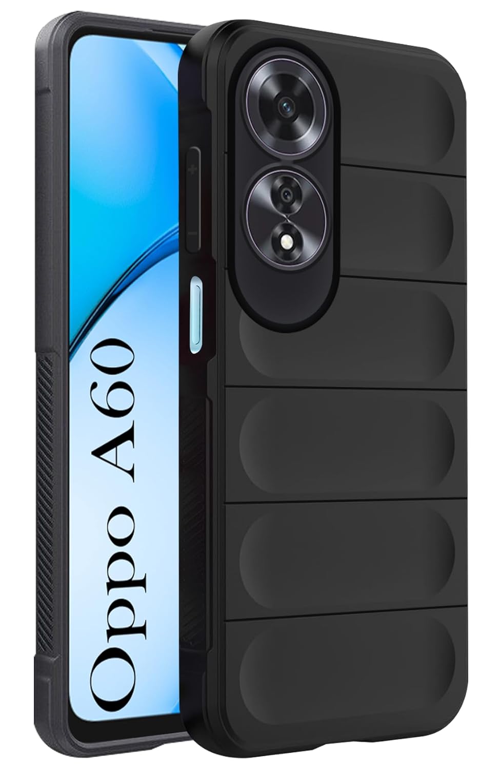 Protect Back Cover Case for Oppo A60 (Matte Liquid Silicone | Micro-Fiber Cloth Inside | Camera Protection | Shockproof