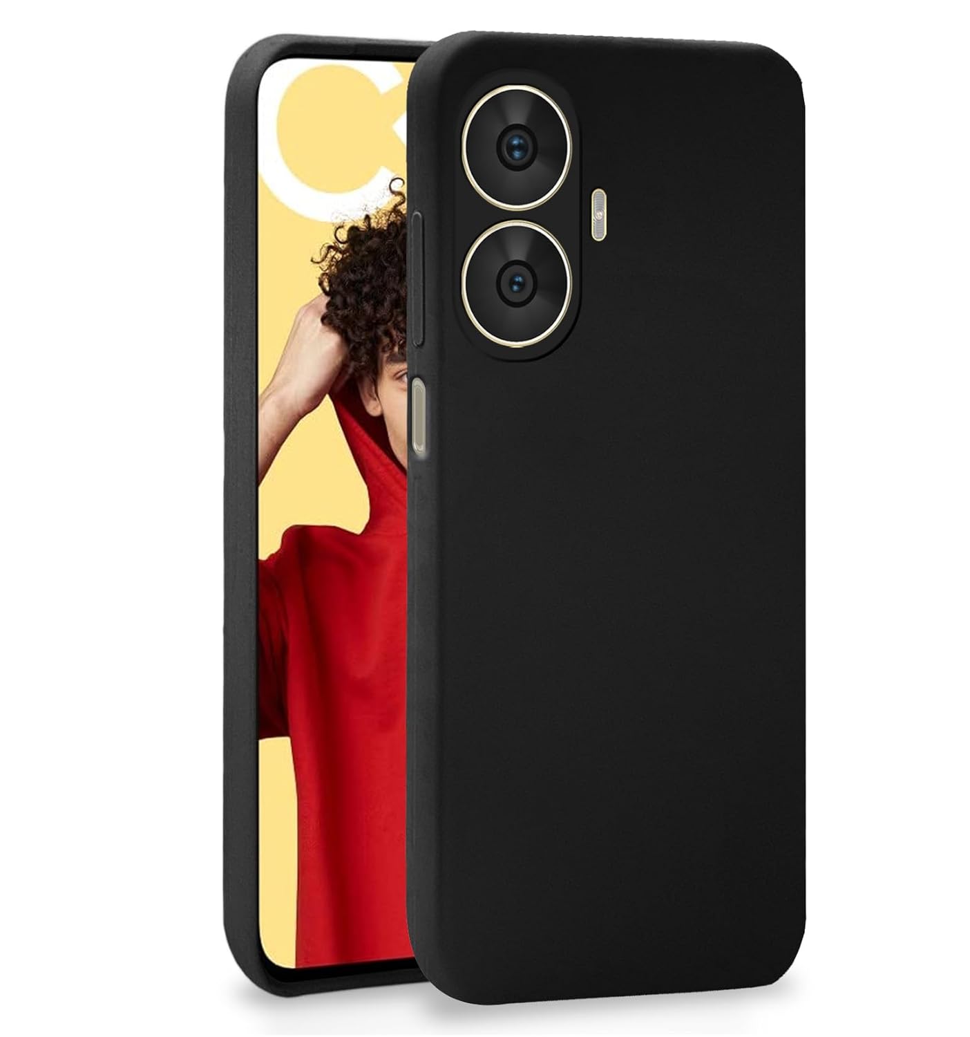 Protect Back Cover Soft Matte Liquid Silicone TPU | Camera Protection | Shockproof Slim Back Case for Realme C55