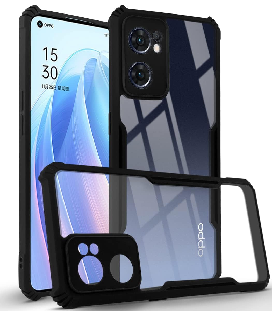 Protect Cover Case for Oppo Reno7 5G | Reno 7 5G (Shockproof with Polycarbonate Clear Panel