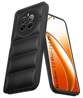 Protect Back Cover Case for Realme 12 Pro Plus | Realme 12 Pro Puffer Cushion Wave Design | Camera Protection