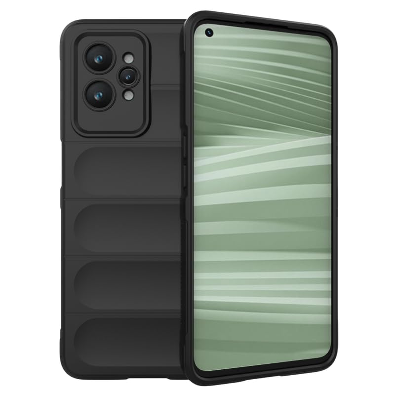 Protect Liquid Silicon Back Cover Case for Realme GT 2 Pro 5G, Shockproof Military Grade Protection with Micro-Fibre Inner Side, Built-in Anti-Slip Grip