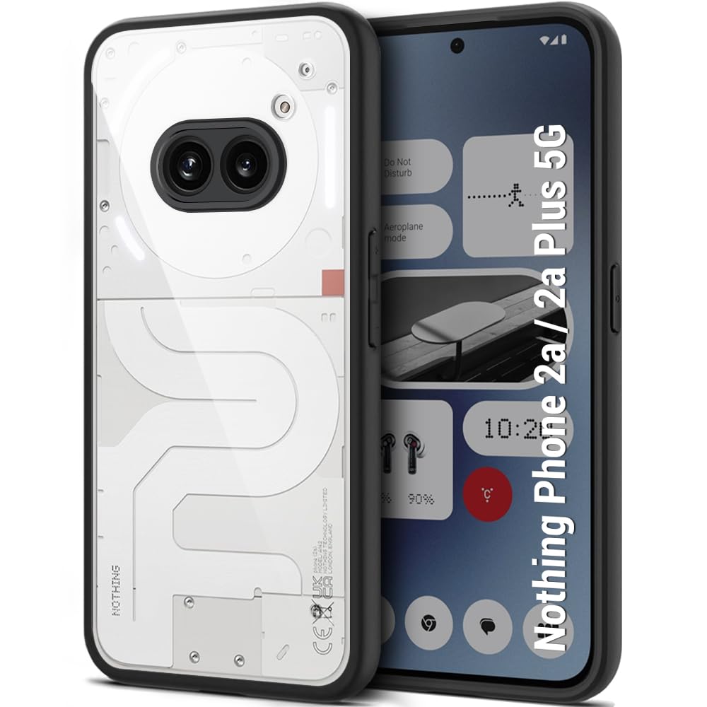 Protect Ultra-Hybrid Shockproof Back Cover Case for Nothing Phone 2a Plus | Camera Protection Bump | Hard Back Cover for Nothing Phone 2A (PC & TPU, Crystal Clear Back, Black Sides)