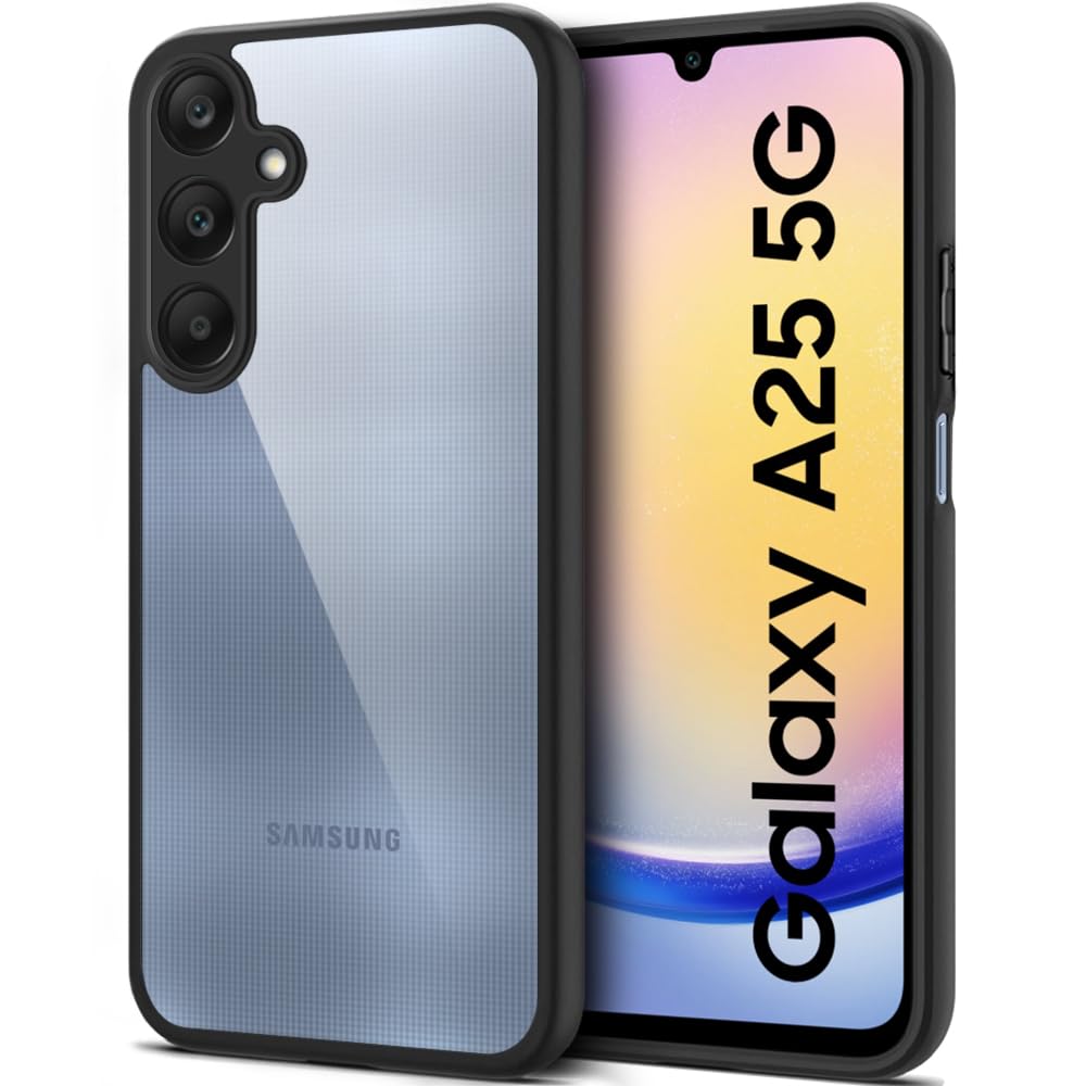 Protect Ultra-Hybrid Shockproof Sleek Armor Back Cover Case for Samsung Galaxy A25 5G | 360° Protection | Crystal Clear Hard Back Transparent Cover Case