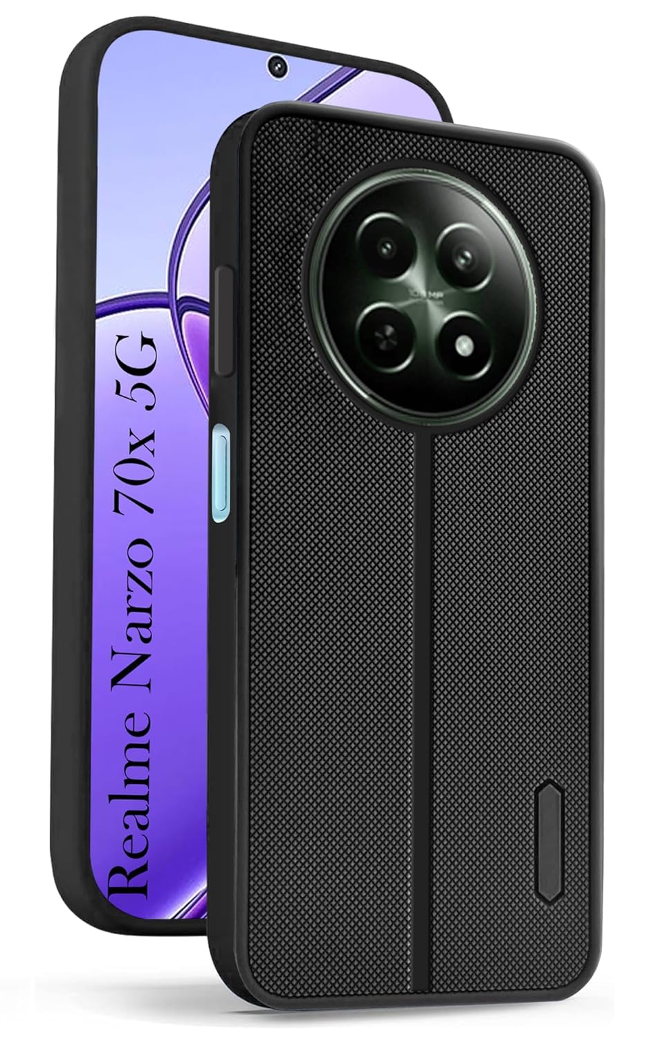 Protect Back Cover Case for Realme Narzo 70x 5G (Textured Grip Design | Camera Protection | Slim and Light Weight | Soft Touch and Feel