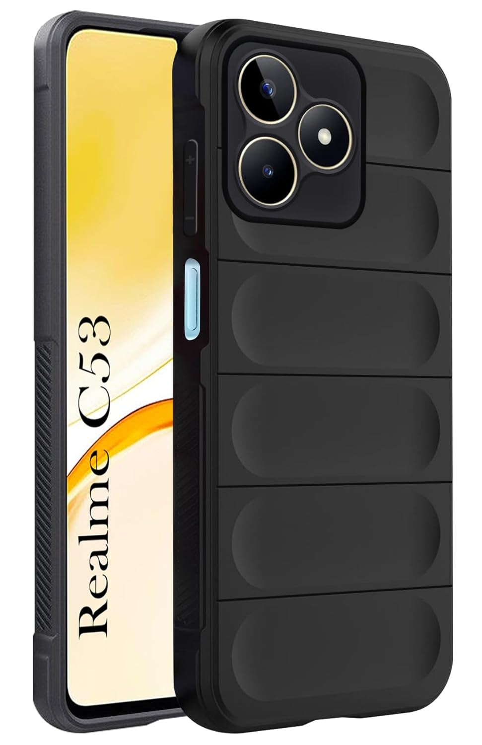 Protect Back Cover Case for Realme C53 (Matte Liquid Silicone | Micro-Fiber Cloth Inside | Camera Protection | Shockproof