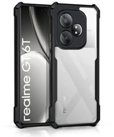 Protect Shock Proof Clear Protective Back Case for Realme GT 6T 5G | Realme GT 6 - AirEDGE Technology | 360 Degree Camera Protection | Transparent Hybrid Back Case Mobile Cover
