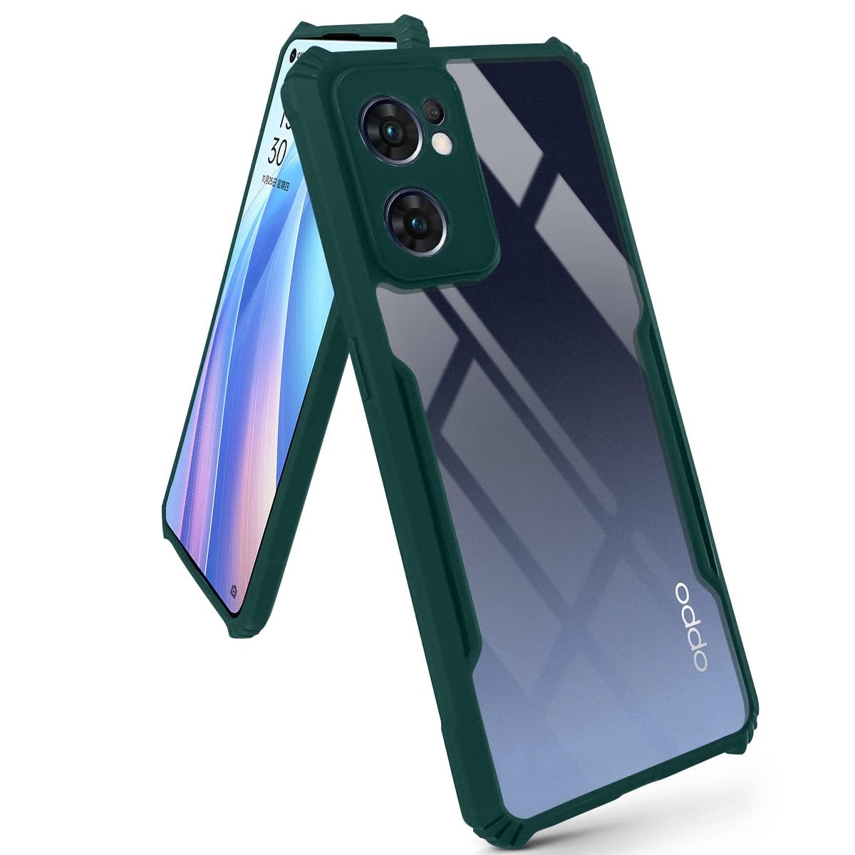 Protect Cover Case for Oppo Reno7 5G | Reno 7 5G (Shockproof with Polycarbonate Clear Panel