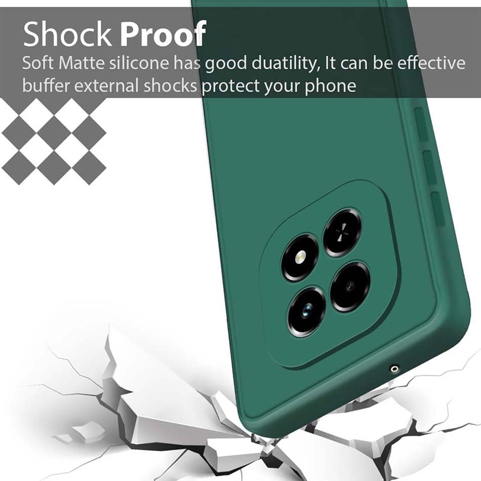 Protect Back Cover for Realme C63 5G | Matte Soft Silicon Flexible | Camera Bump Protection | All Side Shock Proof Rubberised Back Case