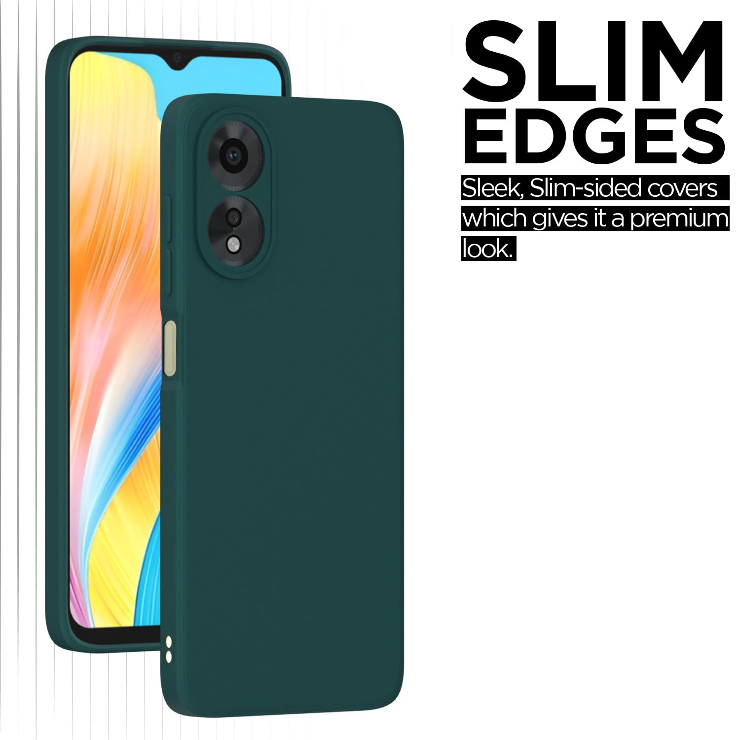 Protect Oppo A38 4G / Oppo A18 4G Back Cover Camera Protection Shockproof Soft Matte Silicone Back Case