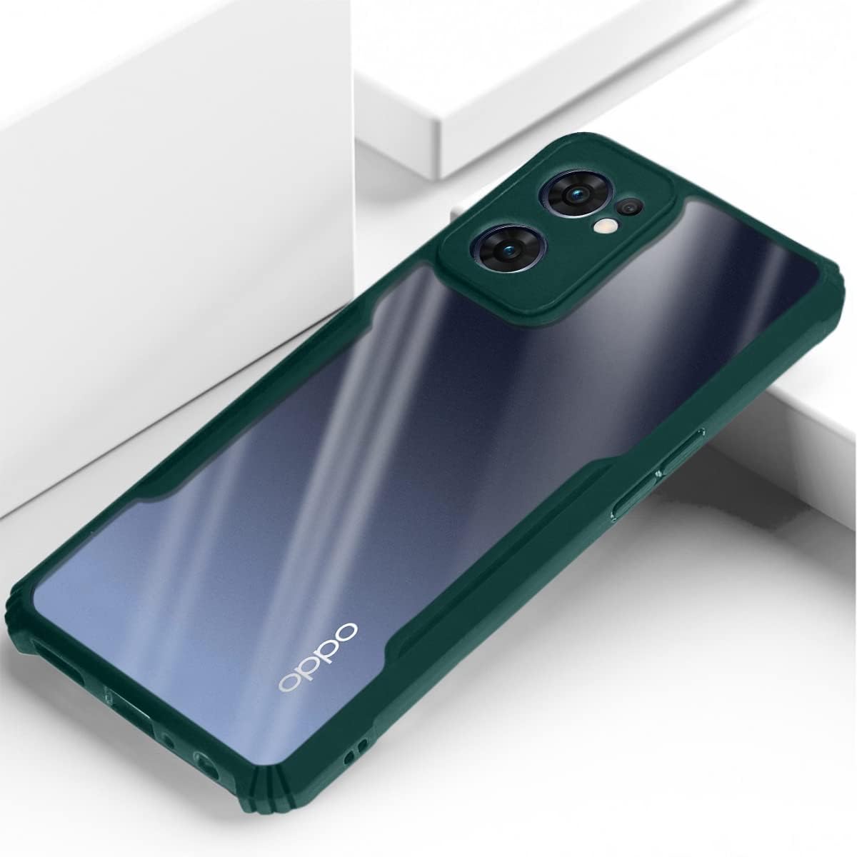 Protect Cover Case for Oppo Reno7 5G | Reno 7 5G (Shockproof with Polycarbonate Clear Panel