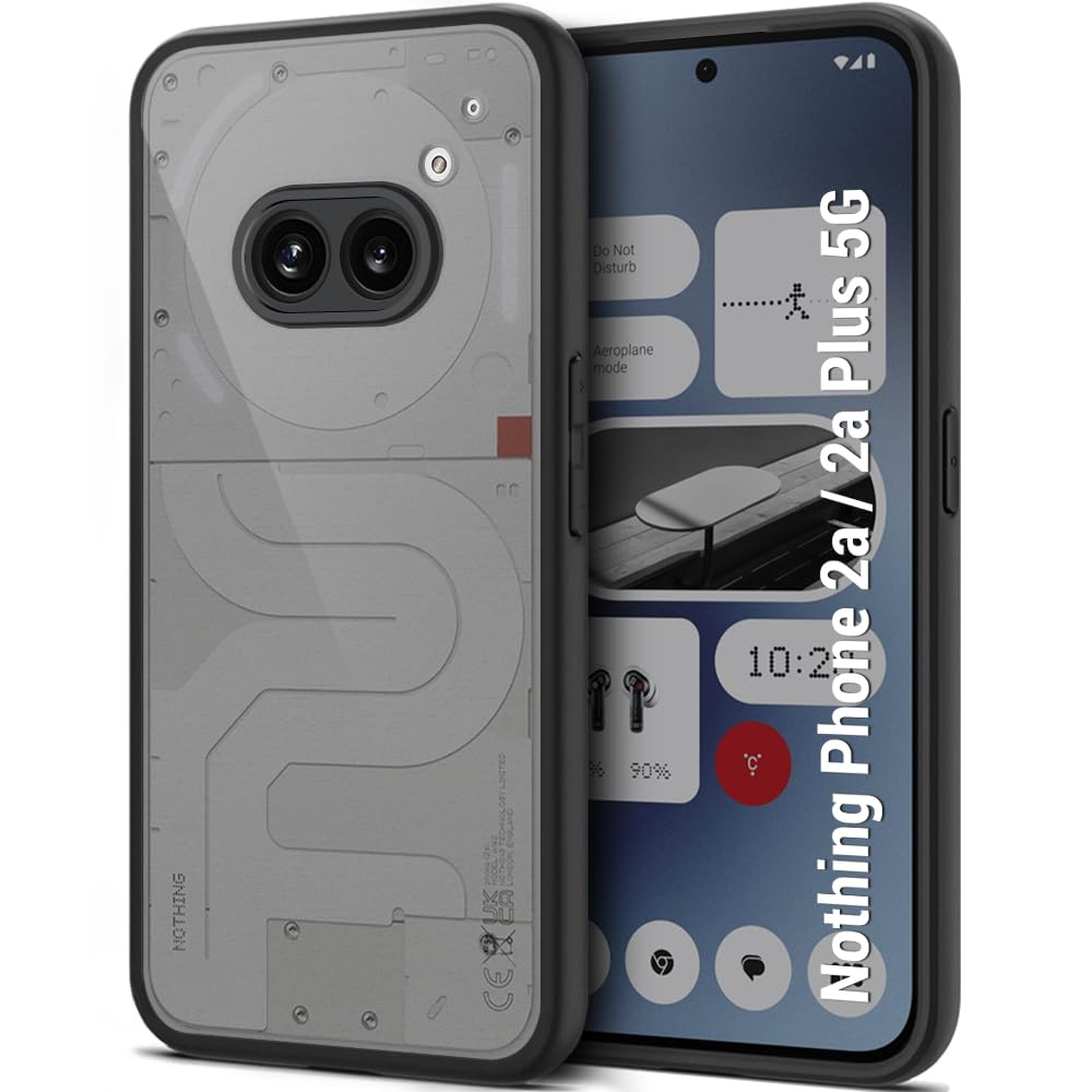 Protect Ultra-Hybrid Shockproof Back Cover Case for Nothing Phone 2a Plus | Camera Protection Bump | Hard Back Cover for Nothing Phone 2A (PC & TPU, Crystal Clear Back, Black Sides)