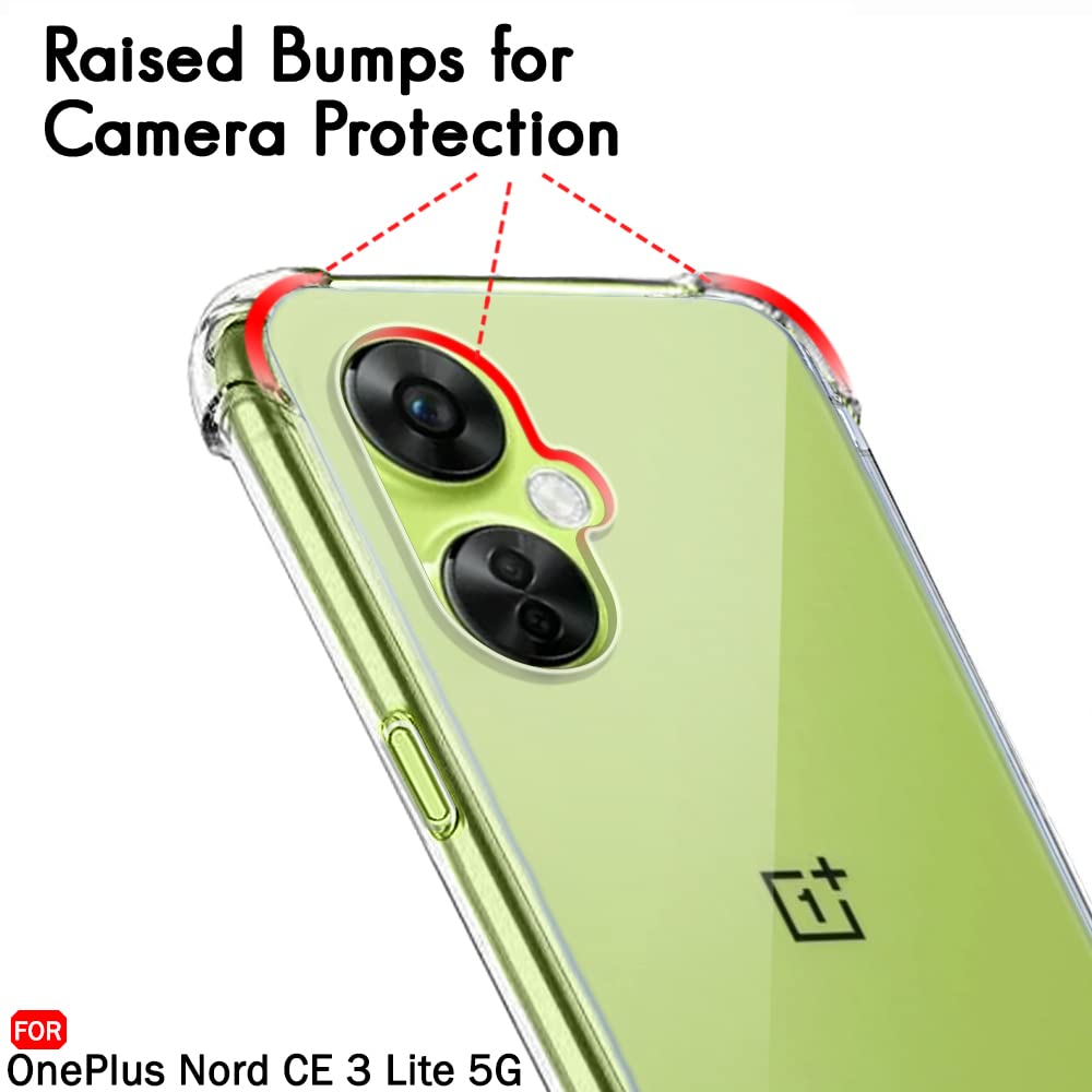 Protect Crystal Clear Back Cover Case for OnePlus Nord CE 3 Lite 5G | 360 Degree Protection | Shock Proof Design