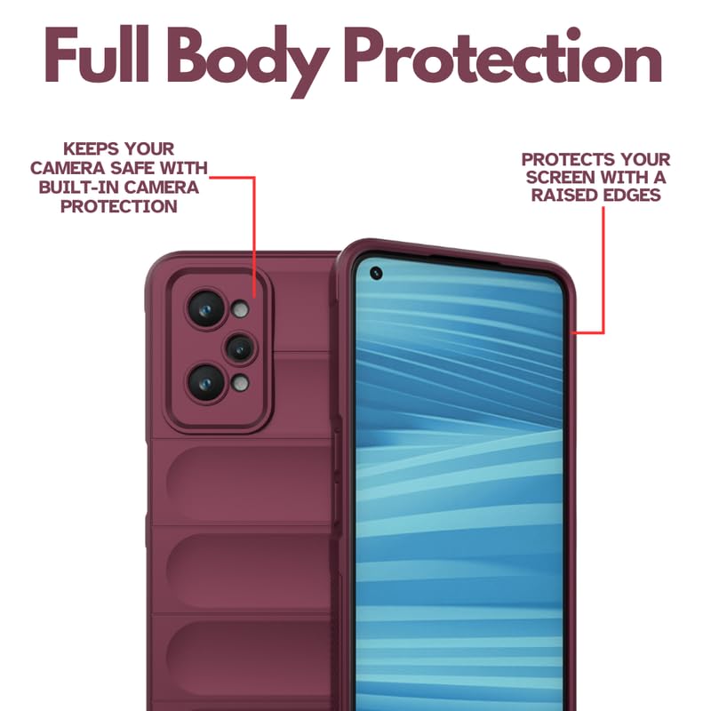Protect Liquid Silicon Back Cover Case for Realme GT 2 Pro 5G, Shockproof Military Grade Protection with Micro-Fibre Inner Side, Built-in Anti-Slip Grip