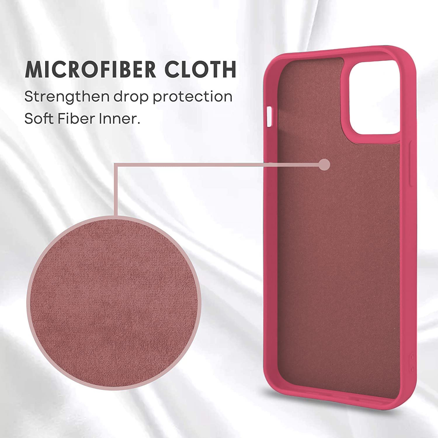 Protect Microfiber Candy Case Compatible for iPhone 13 Shockproof Slim Back Cover Liquid Silicone Case