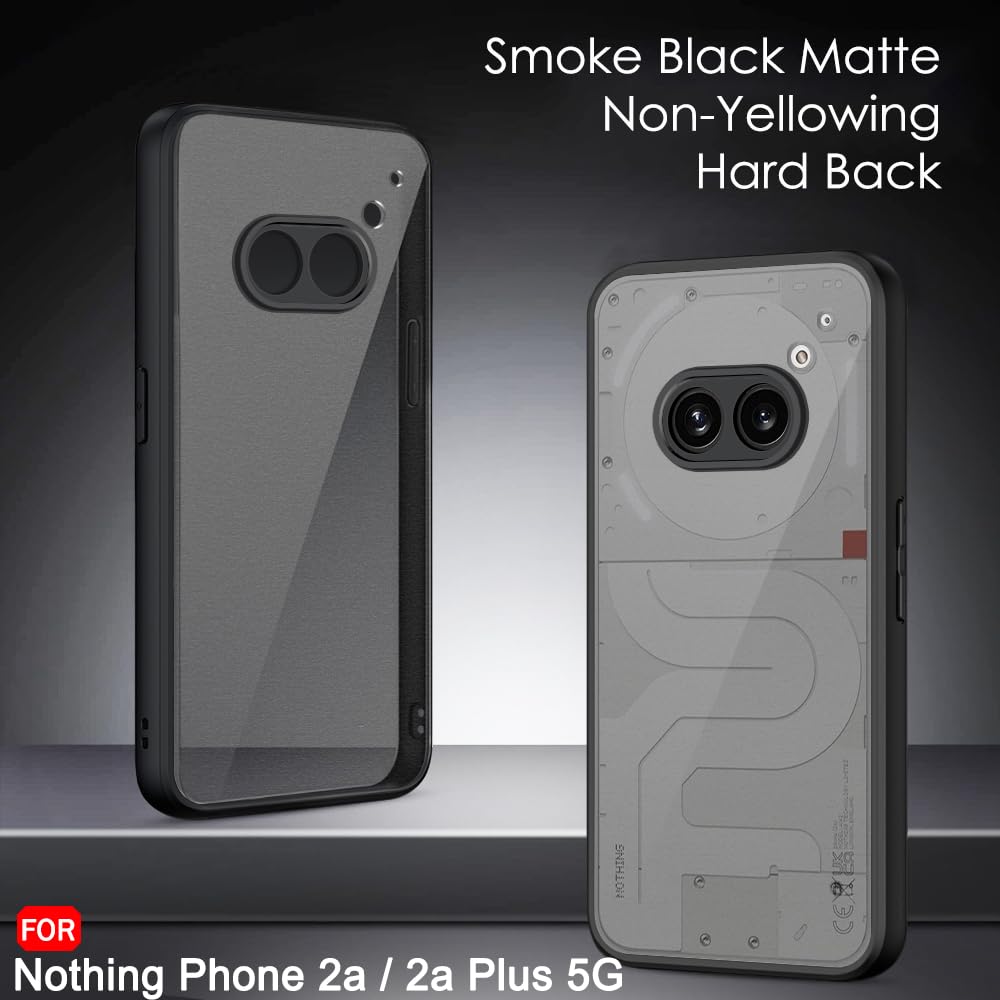 Protect Ultra-Hybrid Shockproof Back Cover Case for Nothing Phone 2a Plus | Camera Protection Bump | Hard Back Cover for Nothing Phone 2A (PC & TPU, Crystal Clear Back, Black Sides)