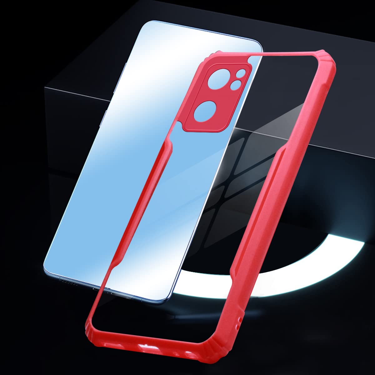 Protect Cover Case for Oppo Reno7 5G | Reno 7 5G (Shockproof with Polycarbonate Clear Panel