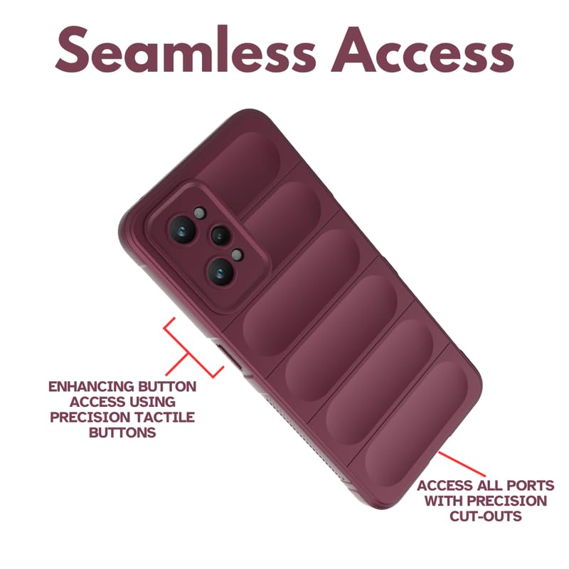 Protect Liquid Silicon Back Cover Case for Realme GT 2 Pro 5G, Shockproof Military Grade Protection with Micro-Fibre Inner Side, Built-in Anti-Slip Grip